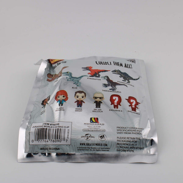 Jurassic World Dominion 3D Figural Bag Clip - Dinosaur Blind Bag Pack Keychain