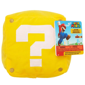 Super Mario World of Nintendo 6" Coin Block Yellow Plush with Sound