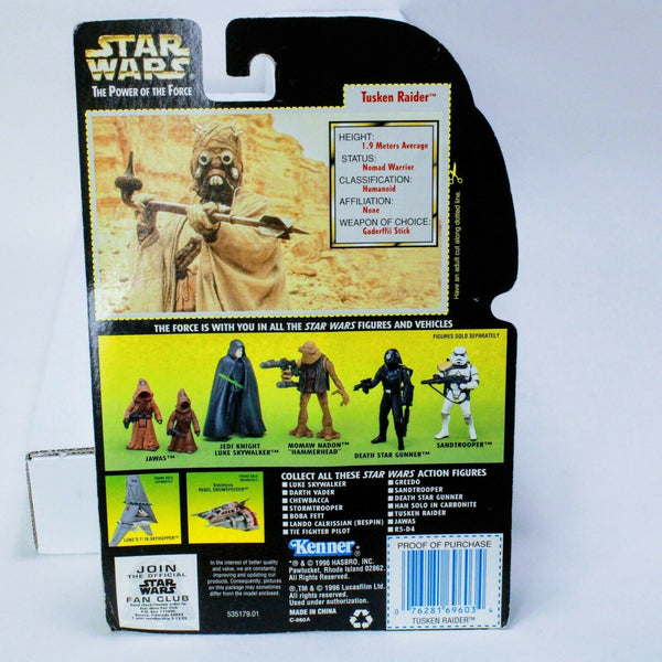 Star Wars Power of the Force 2 Tusken Raider - Green Card Kenner Action Figure