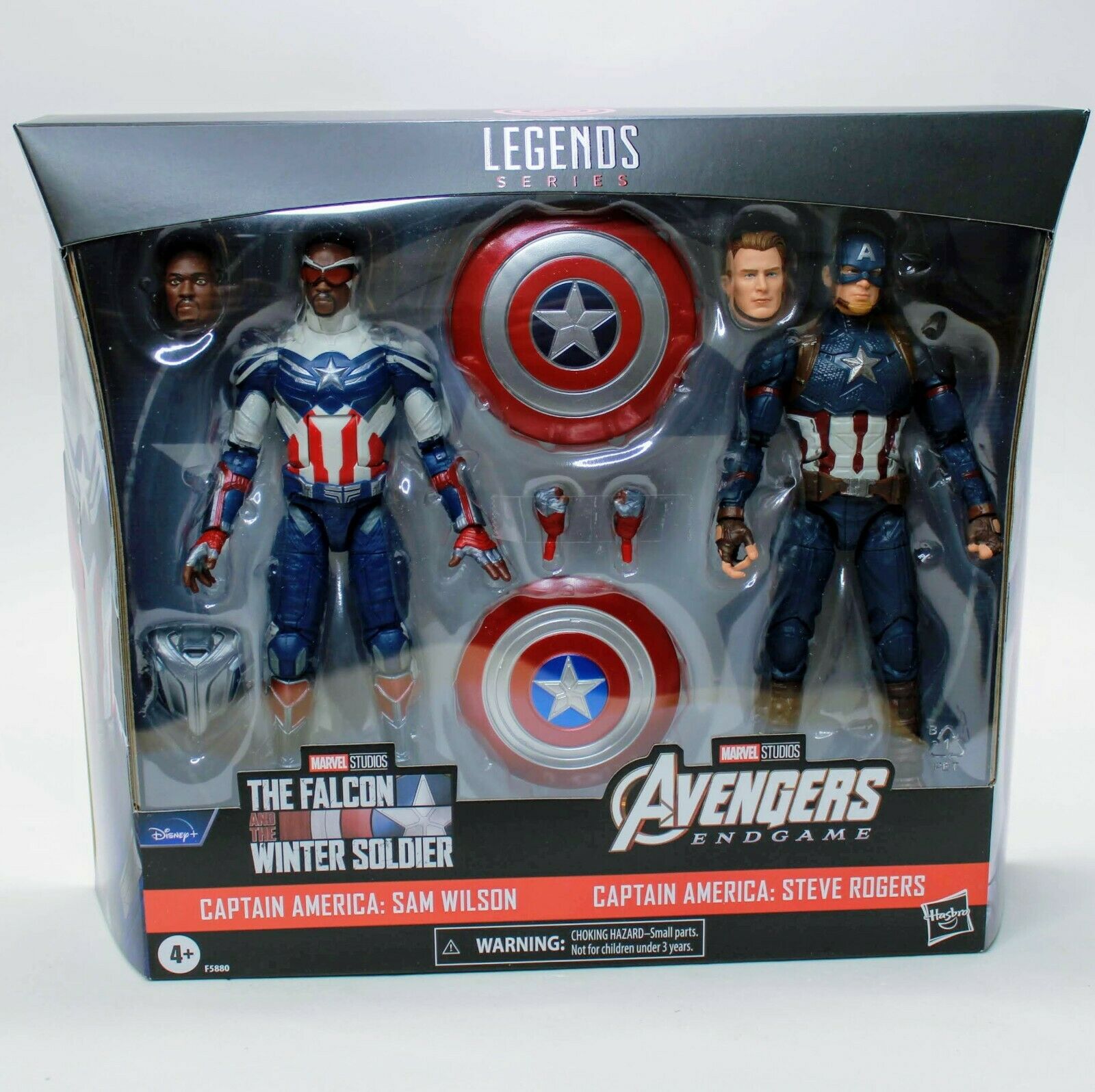 Marvel Legends Captain America Set of 2 Sam Wilson / Steve Rogers 6" Figures