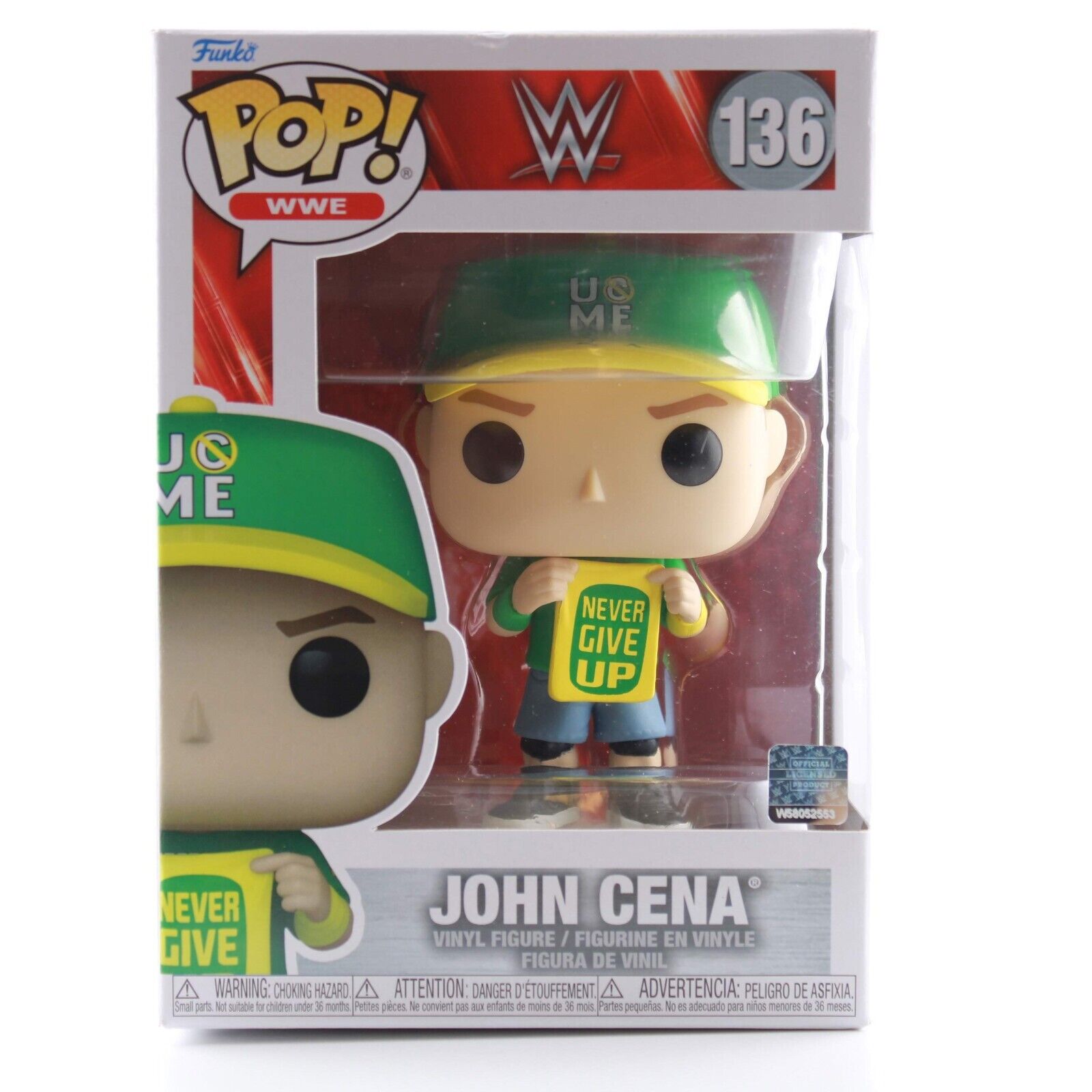 Funko Pop WWE John Cena - You Can't See Me- Vinyl Wrestling Figure #136