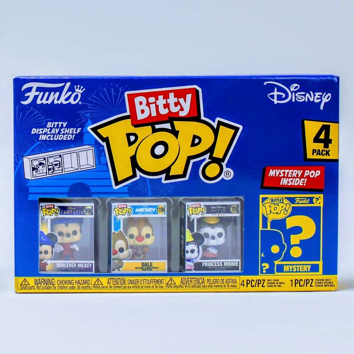 Funko Bitty Pop Disney Classics Sorcerer Mickey / Dale / Princess Minnie 4 Pack