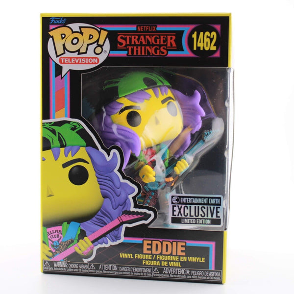 Funko POP Stranger Things Eddie with Guitar Black Light EE Exclusive # 1462
