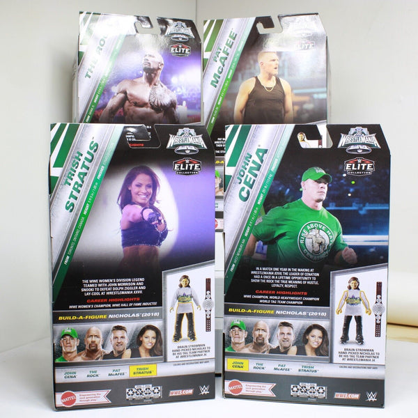WWE Elite Wrestlemania Complete Set of 4 - Mattel Toy Wrestling Figure Nicholas