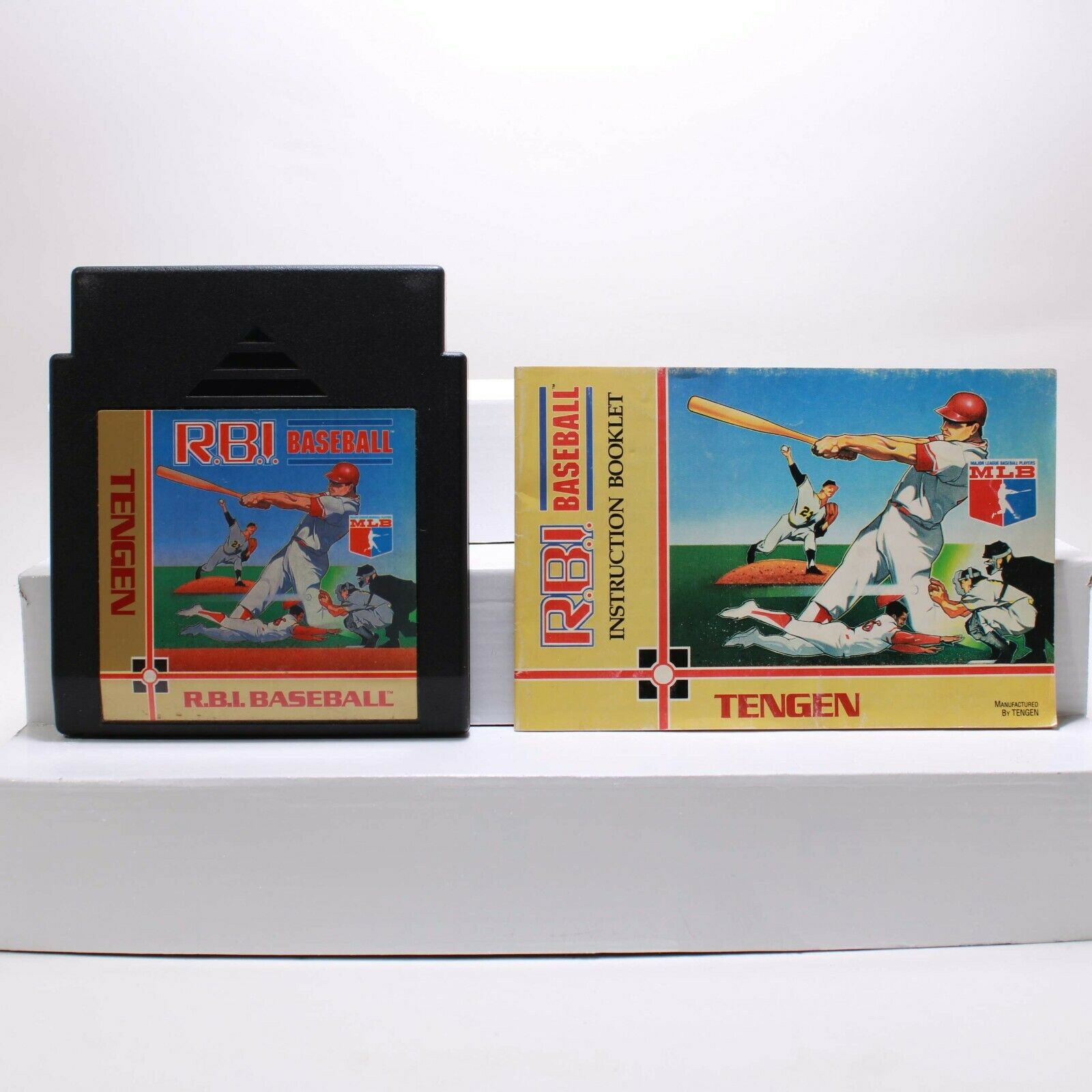 Nintendo NES Game with Manual - RBI R.B.I. Baseball - Cleaned, Tested & Working