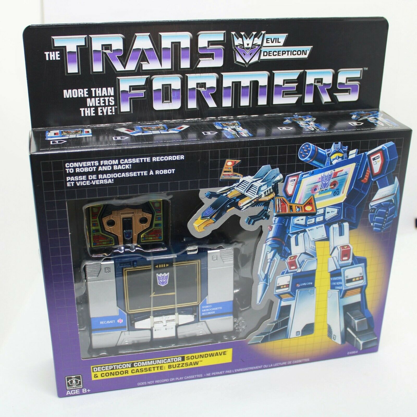 Transformers G1 Soundwave - Reissue w/ Buzzsaw Cassette Walmart Exclusive Figure