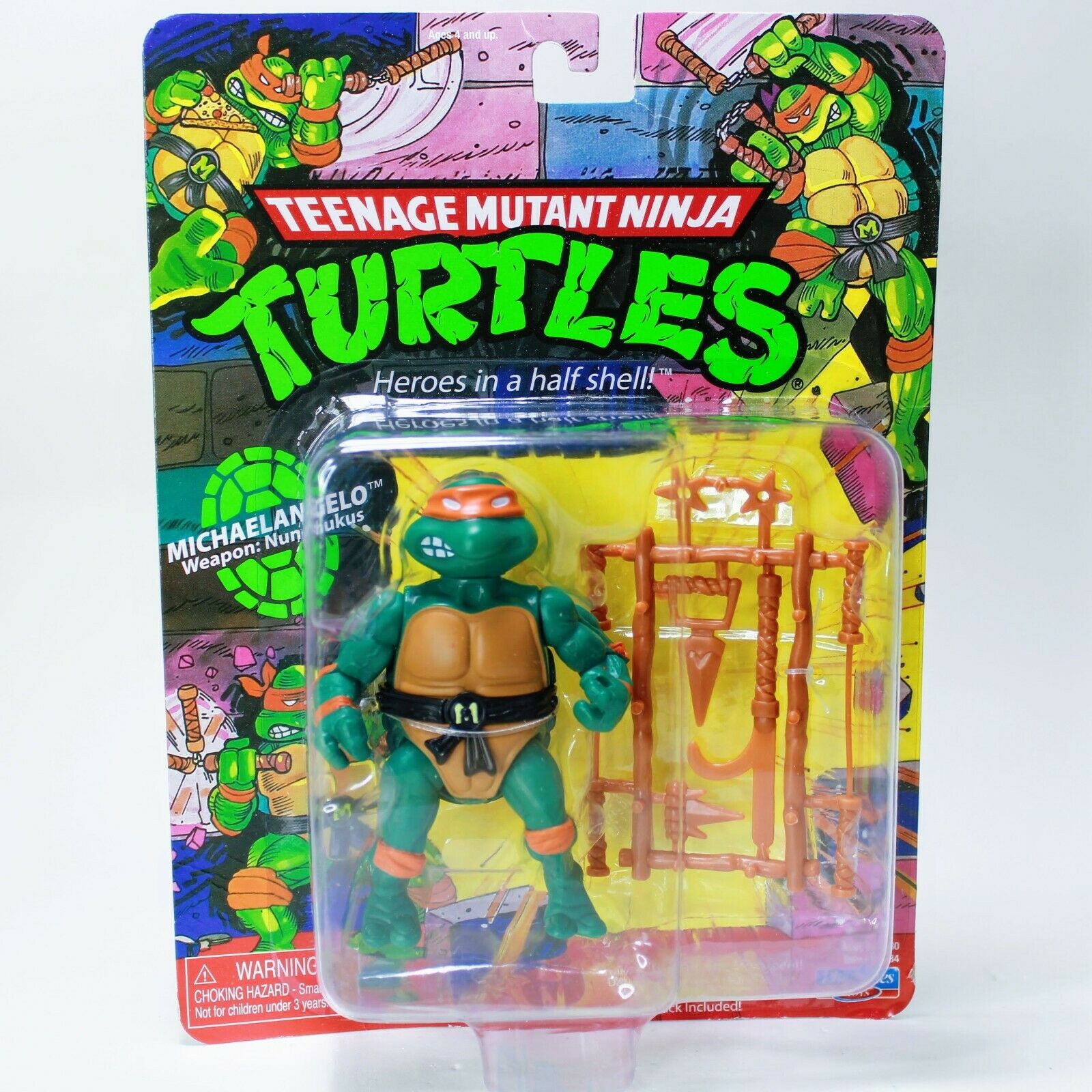 Teenage Mutant Ninja Turtles Michelangelo Retro Playmates 5" Action Figure TMNT