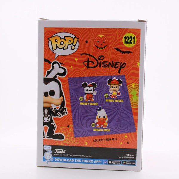 Funko Pop Disney Skeleton Goofy Exclusive Halloween GITD Vinyl Figure # 1221