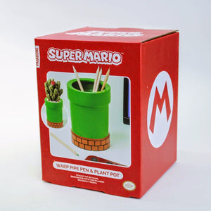 Super Mario Warp Pipe Flower Pot & Pen Holder Ceramic Planter / Pen Organizer