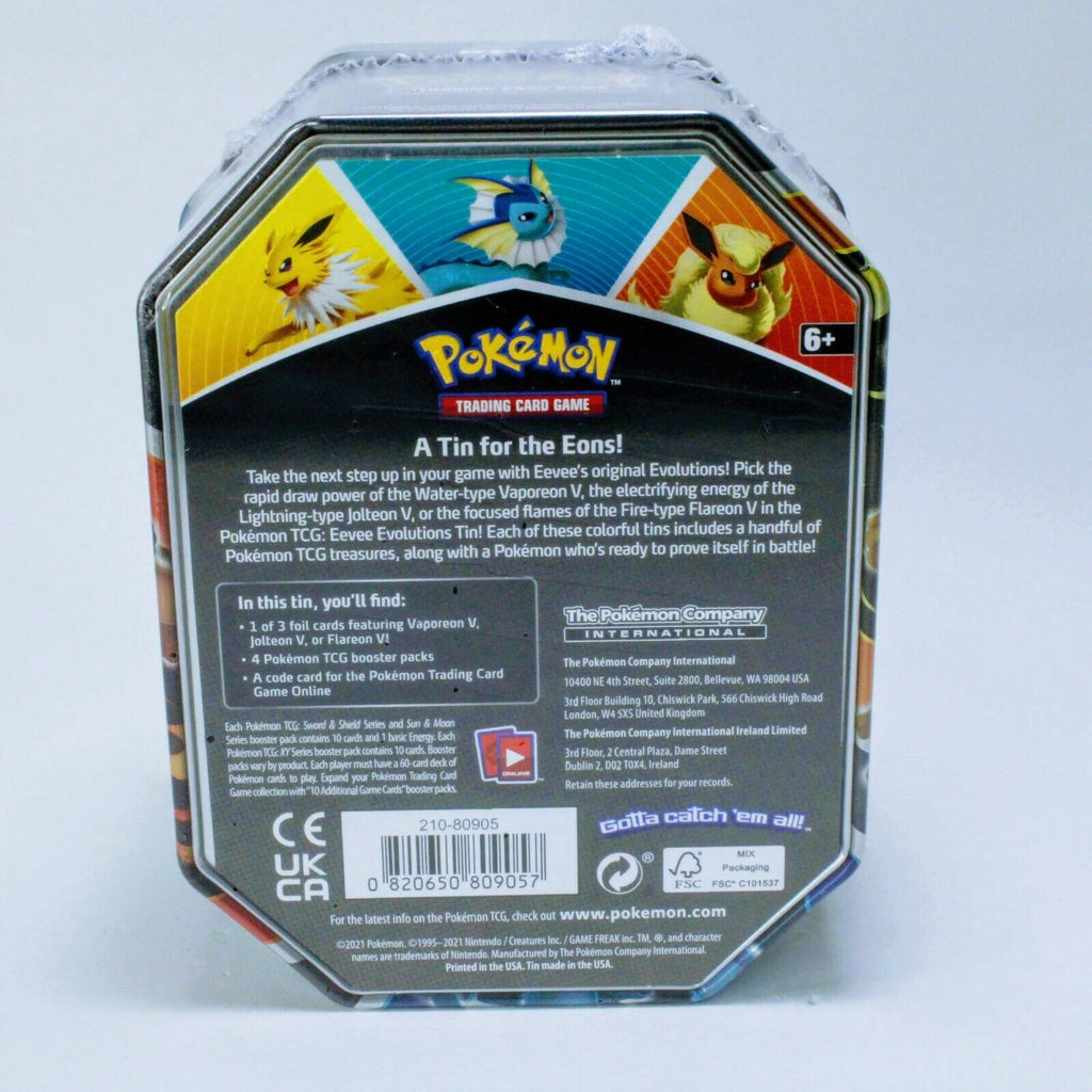 Pokemon Tcg Cards 2021 Eevee: Evolutions Tin Factory Sealed Flareon V Blueberry Cat Pokemon Tcg Cards 2021 Eevee: Evolutions Tin Factory Sealed Flareon V Blueberry Cat