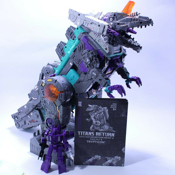 Transformers Titans Return Decepticon Trypticon Complete w/ Necro & Full-Tilt