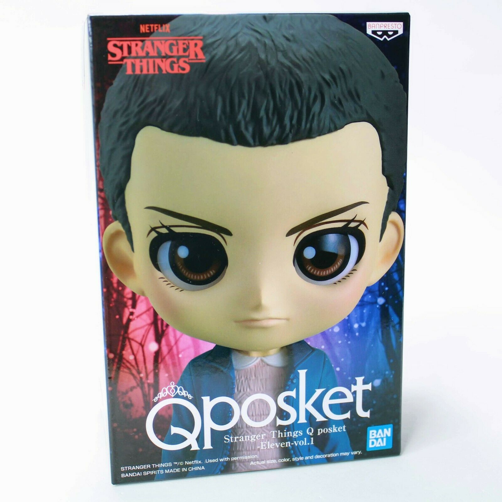 Stranger Things Q posket Eleven 6" Figure / Statue - Vol. 1 Bandai Banpresto