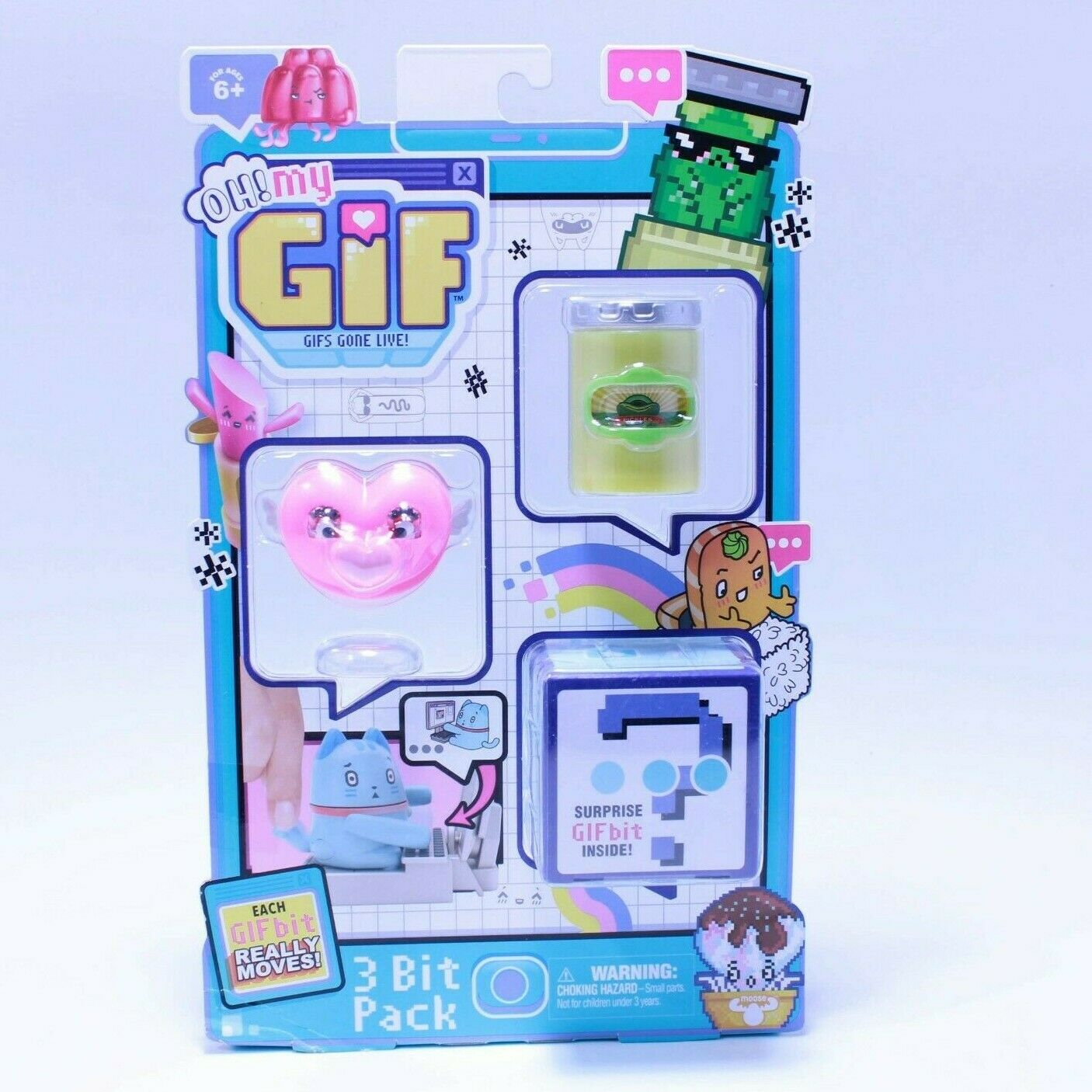 Oh! My GIF - 3 Bit Pack - Heart & Pickles + Surprise Meme Toys