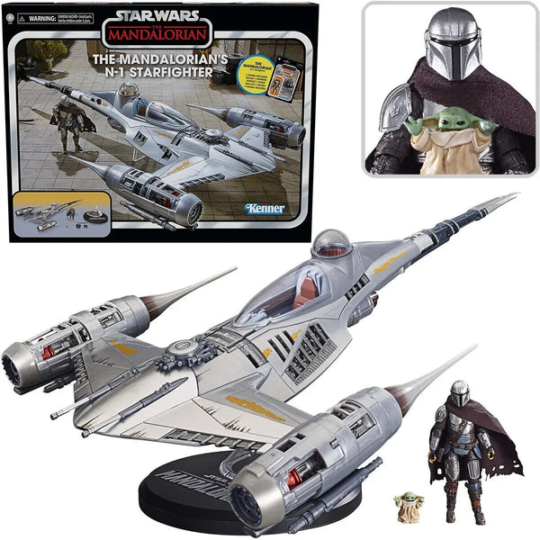 Star Wars Vintage Collection The Mandalorian N-1 Starfighter w/ Grogu Set