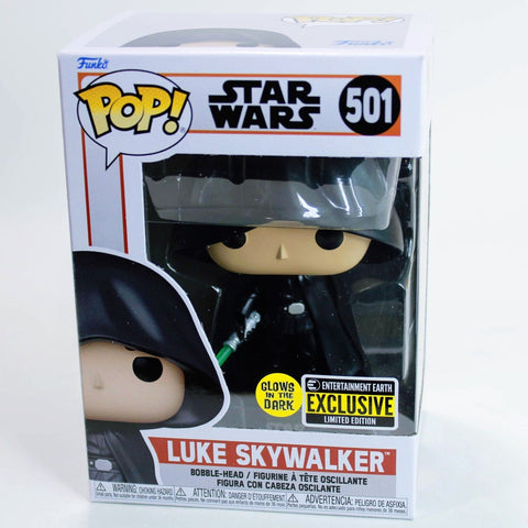 Funko Pop! Star Wars: Mandalorian Luke Skywalker w/ Lightsaber GITD Exclusive