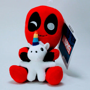 Marvel Comics Deadpool riding a Unicorn - 8" Plush Figure Phunny Kidrobot