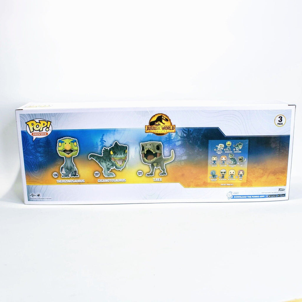 POP Jurassic World Dominion - Set 3 Dinosauri: Therizinosaurus, Giganotosaurus E T-Rex - Foto 7