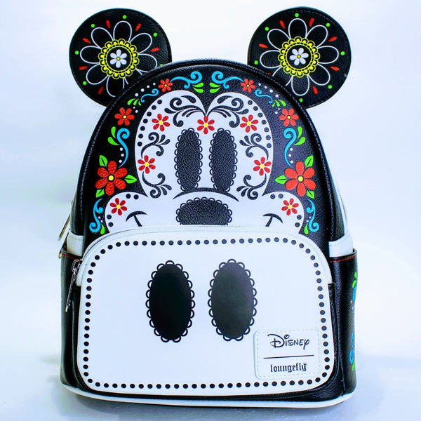 Loungefly Disney Mickey Mouse Day of the Dead Mini Backpack / Bag GITD Exclusive
