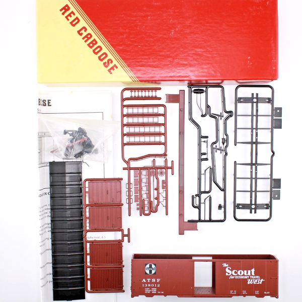 HO scale - ATSF 138012 - Santa Fe 1937 - Red Caboose - 40" AAR Box Car Kit