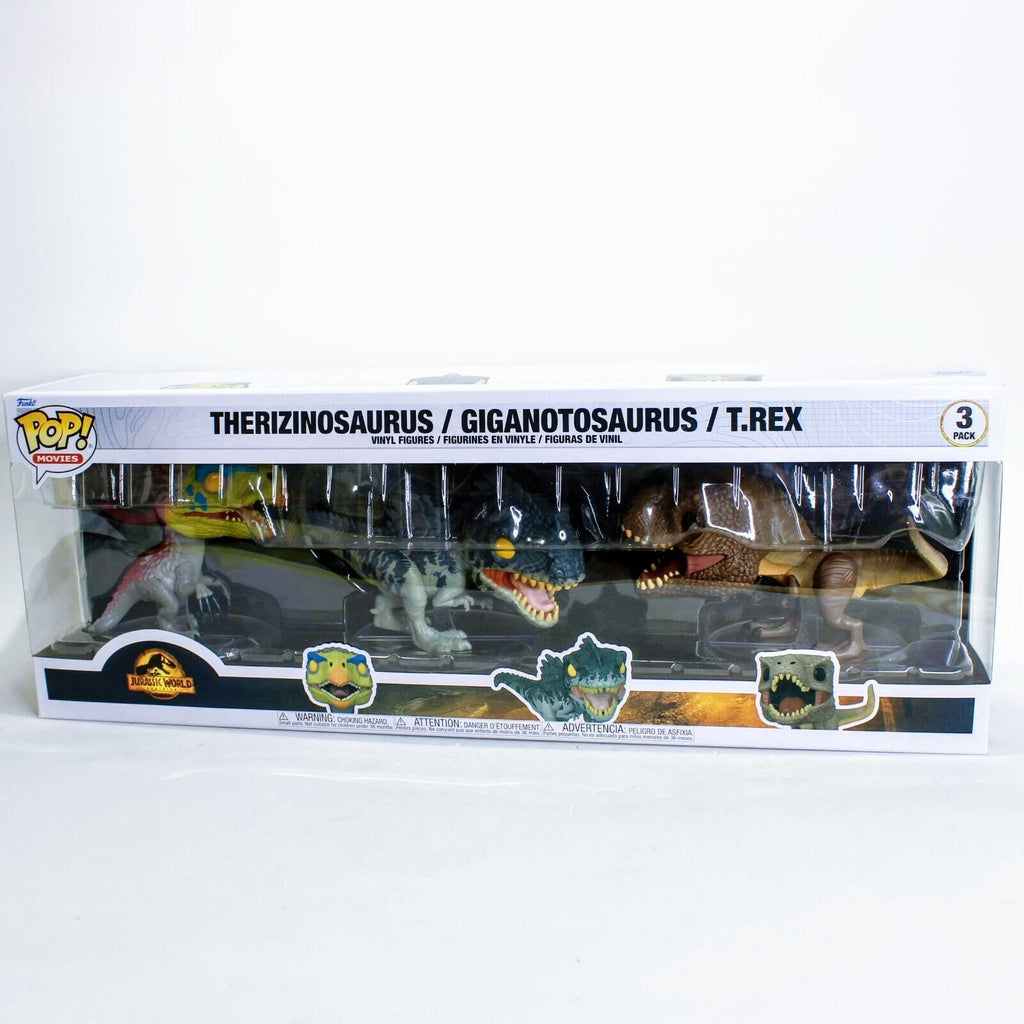 POP Jurassic World Dominion - Set 3 Dinosauri: Therizinosaurus, Giganotosaurus E T-Rex - Foto 6