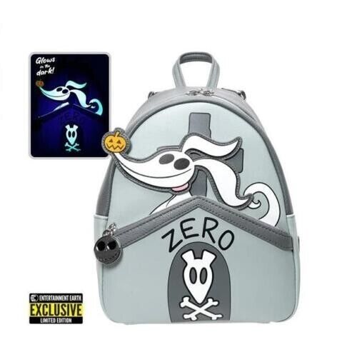 Loungefly Zero The Nightmare Before Christmas Glow-in-the-Dark 11" Mini-Backpack