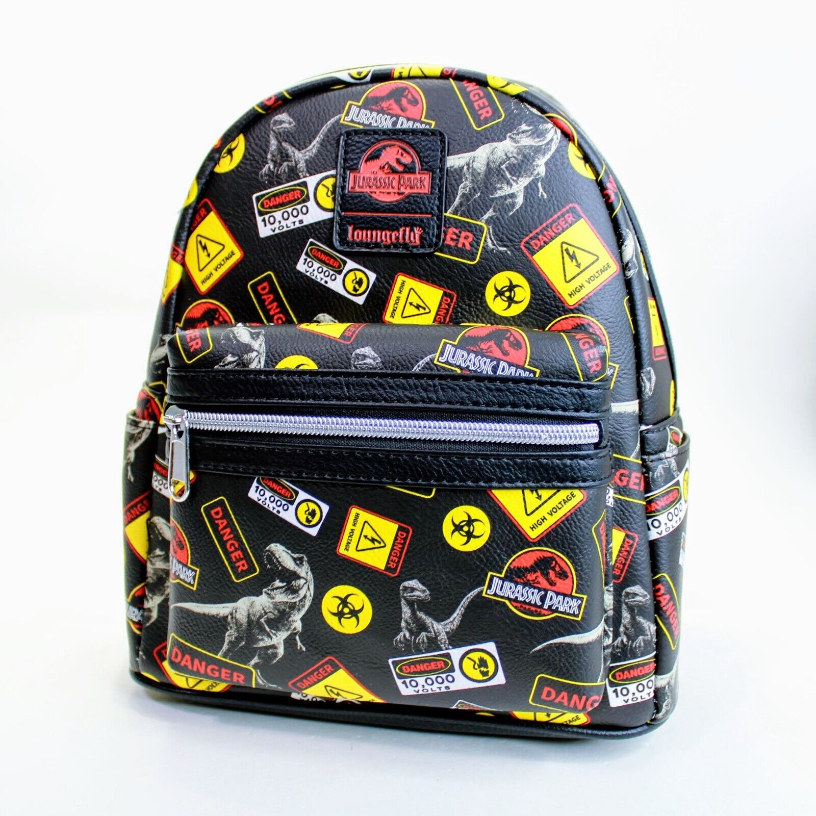 jurassic park loungefly mini backpack Loungefly Jurassic Park Warning Signs Mini Backpack Bag Faux Leather E – Blueberry Cat