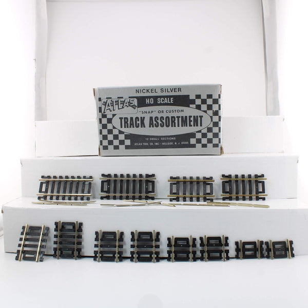 HO Scale - Atlas Nickel Silver Track Assortment - 12x Track & 24x Rail Joiners