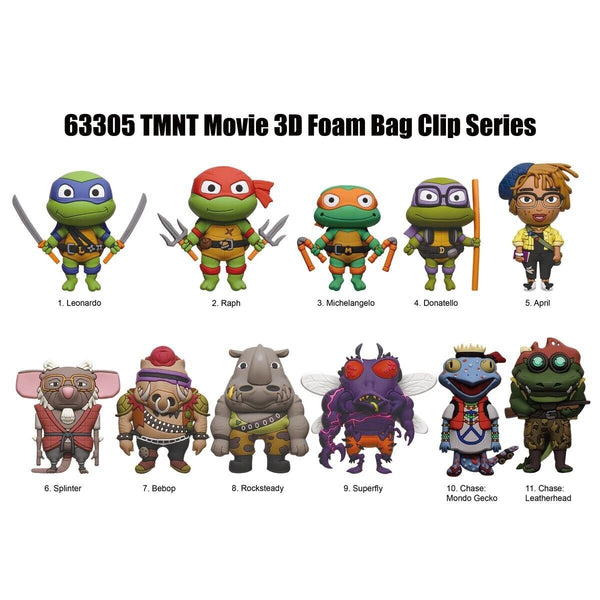Teenage Mutant Ninja Turtles: Mutant Mayhem 3D Blind Bag Keychain TMNT