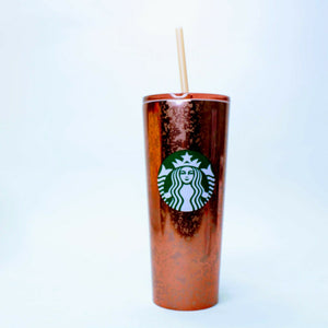 Starbucks Holiday 2019 Rose Gold Pink Crackled Stainless Tumbler Cup Christmas
