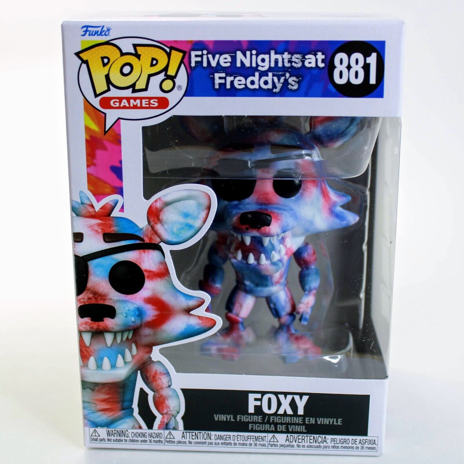 Five Nights at Freddy's Foxy As Tie Dye Vinyl POP Figure Toy #881 FUNKO NIB  NEW