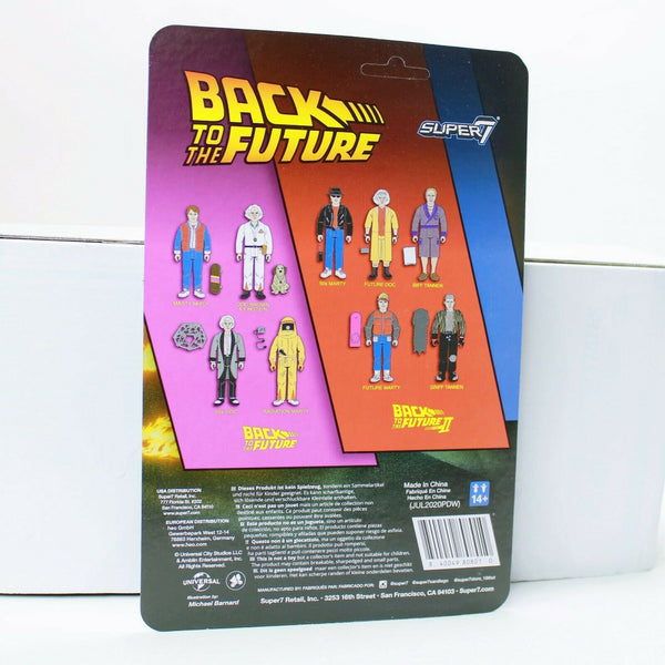 Back to the Future Marty McFly 1980s 3.75" ReAction Figure Super7 Retro Package