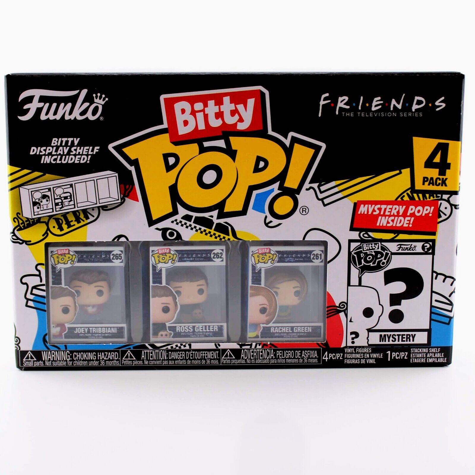 Funko Bitty Pop Friends - Joey / Ross / Rachel 4 Pack Mini Figure