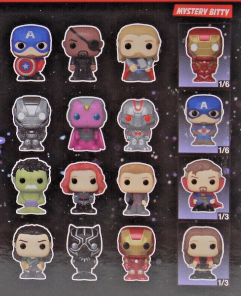 Funko Bitty Pop Marvel Infinity Saga War Machine / Vision / Ultron 4 Pack