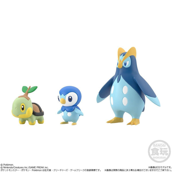Pokemon Scale World Sinnoh Region - Piplup Prinplup Turtwig Figures Set of 3