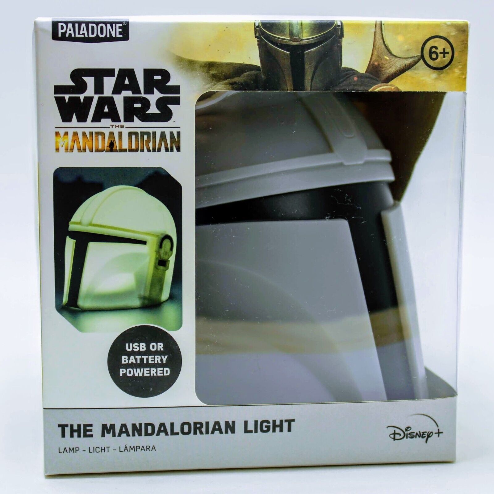Star Wars The Mandalorian Helmet 6" Desktop Light - USB or AAA Battery Powered