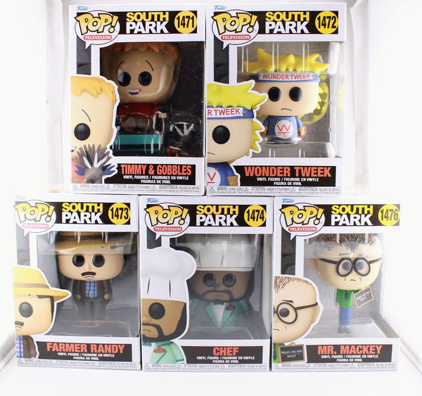 Funko Pop South Park Set of 5 - Mr. Mackey / Chef / Timmy / Randy / Tweek