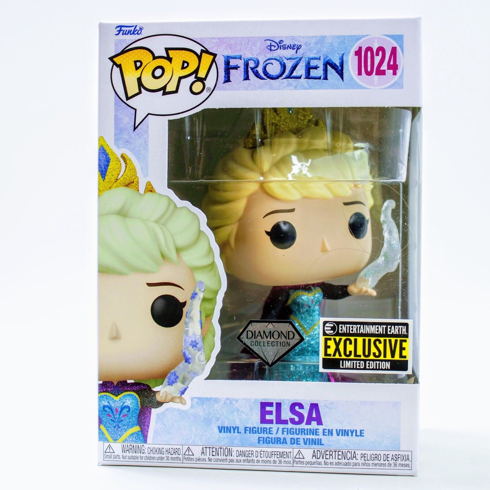 Funko Pop Disney Frozen Elsa - Diamond Glitter Pop Figure EE Exclusive –  Blueberry Cat