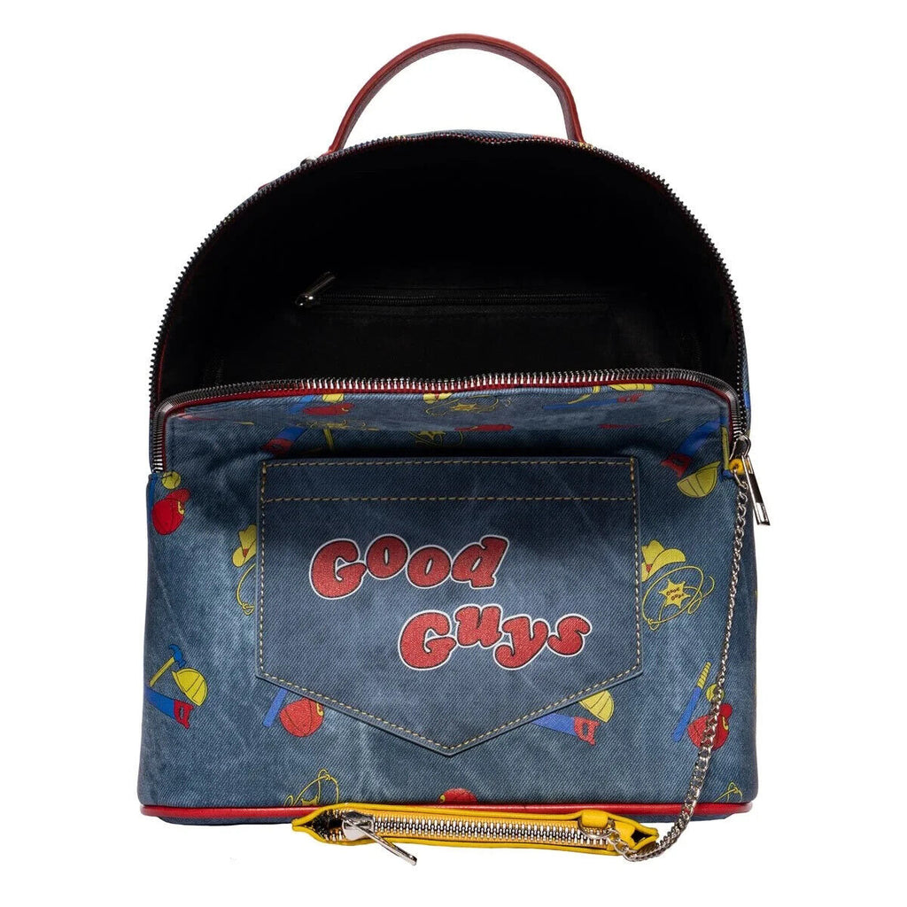 child's play chucky good guys mini backpack Chucky Child's Play Amigo 11" Horror Mini-Backpack Good Guys Exclusive – Blueberry Cat