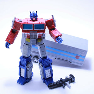 Transformers Earthrise Optimus Prime - Leader Class Action Figure with Trailer