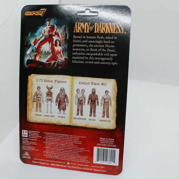 Army of Darkness Medieval Ash - Super7 ReAction 3.75" Figure w/ Necronomicon