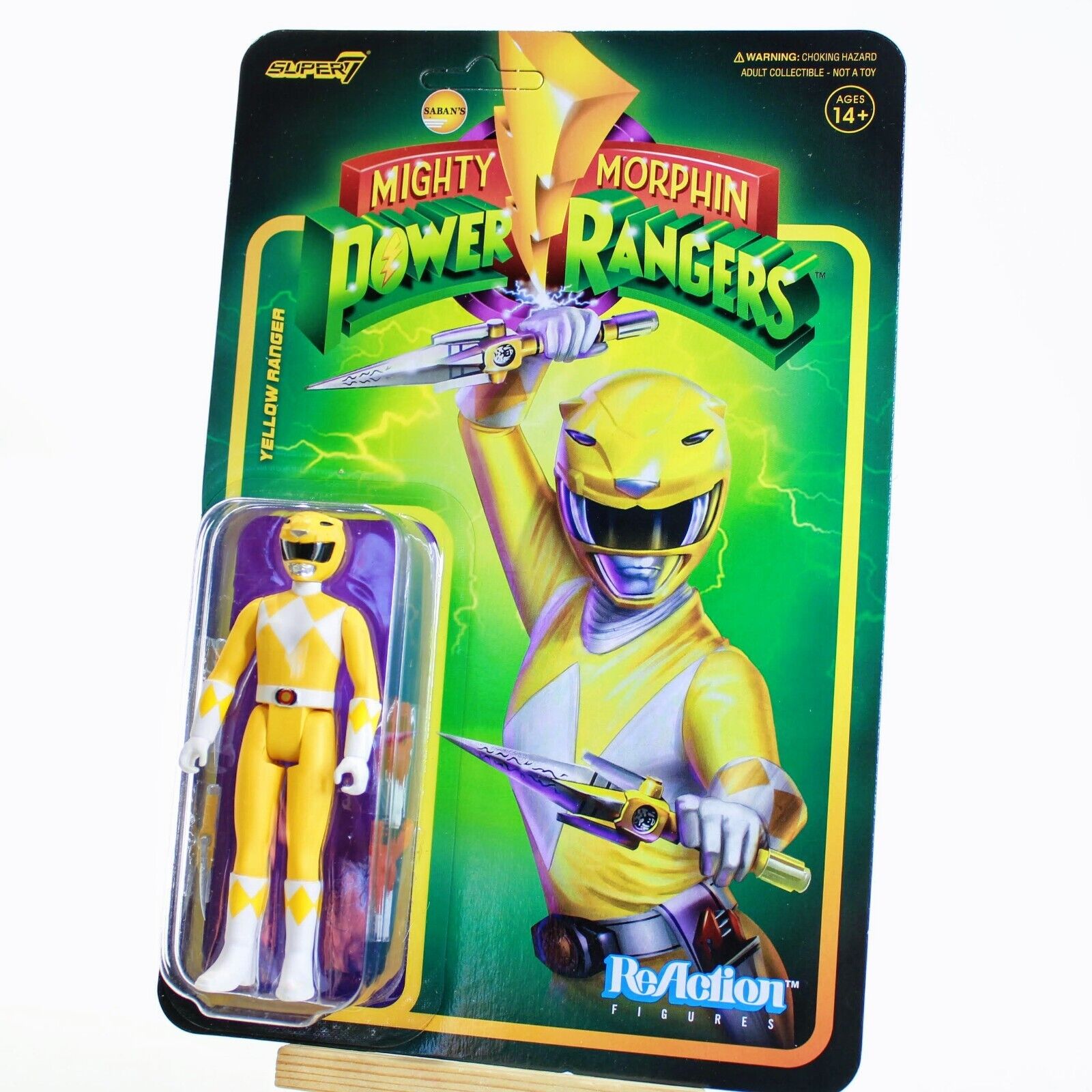 Mighty Morphin Power Rangers Yellow Ranger - 3.75" ReAction Action Figure Super7