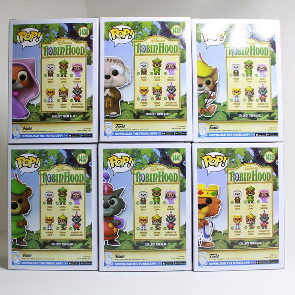 Funko Pop Disney Robin Hood Complete Set of 6 - Friar / John / Maid Marian ++
