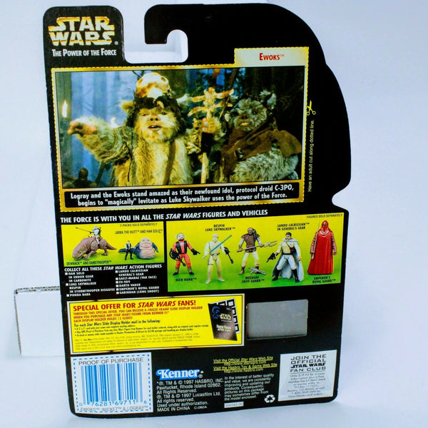 Star Wars Power of The Force Ewoks Wicket & Logray - Green Card w/ Freeze Frame