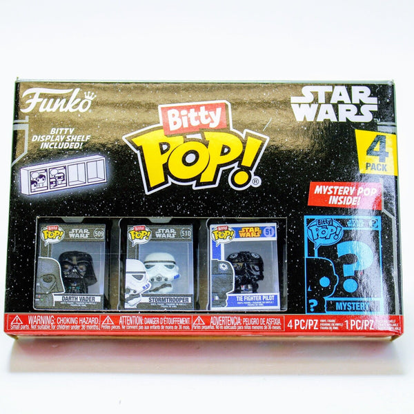 Funko Bitty Pop Star Wars Darth Vader / Stormtrooper / Tie Pilot 4 Pack Figures