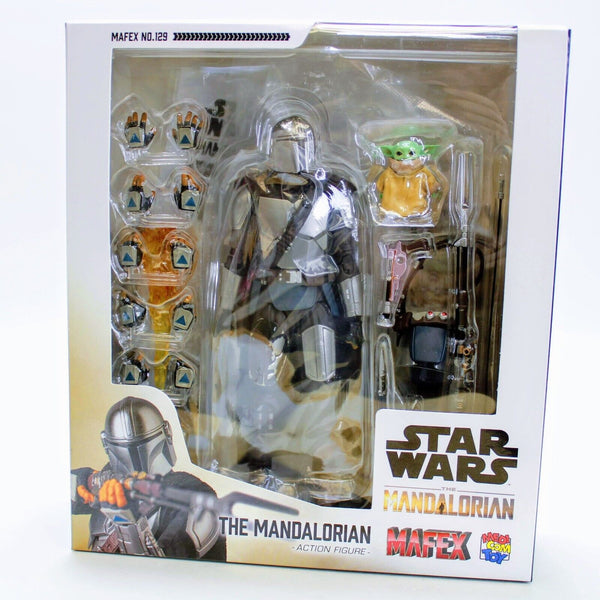 MAFEX Star Wars The Mandalorian Beskar Armor w/ Grogu #129 6" Figure