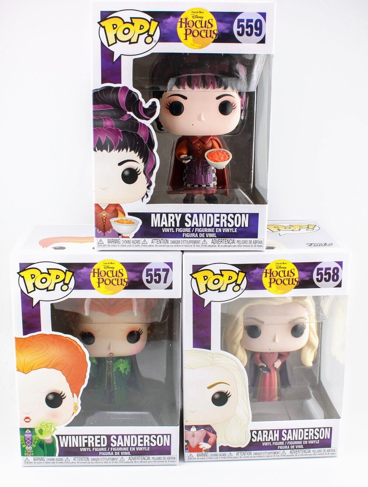 Funko POP Hocus Pocus Sanderson Sister 3 Pack - Mary Sarah Winifred 557 558 559