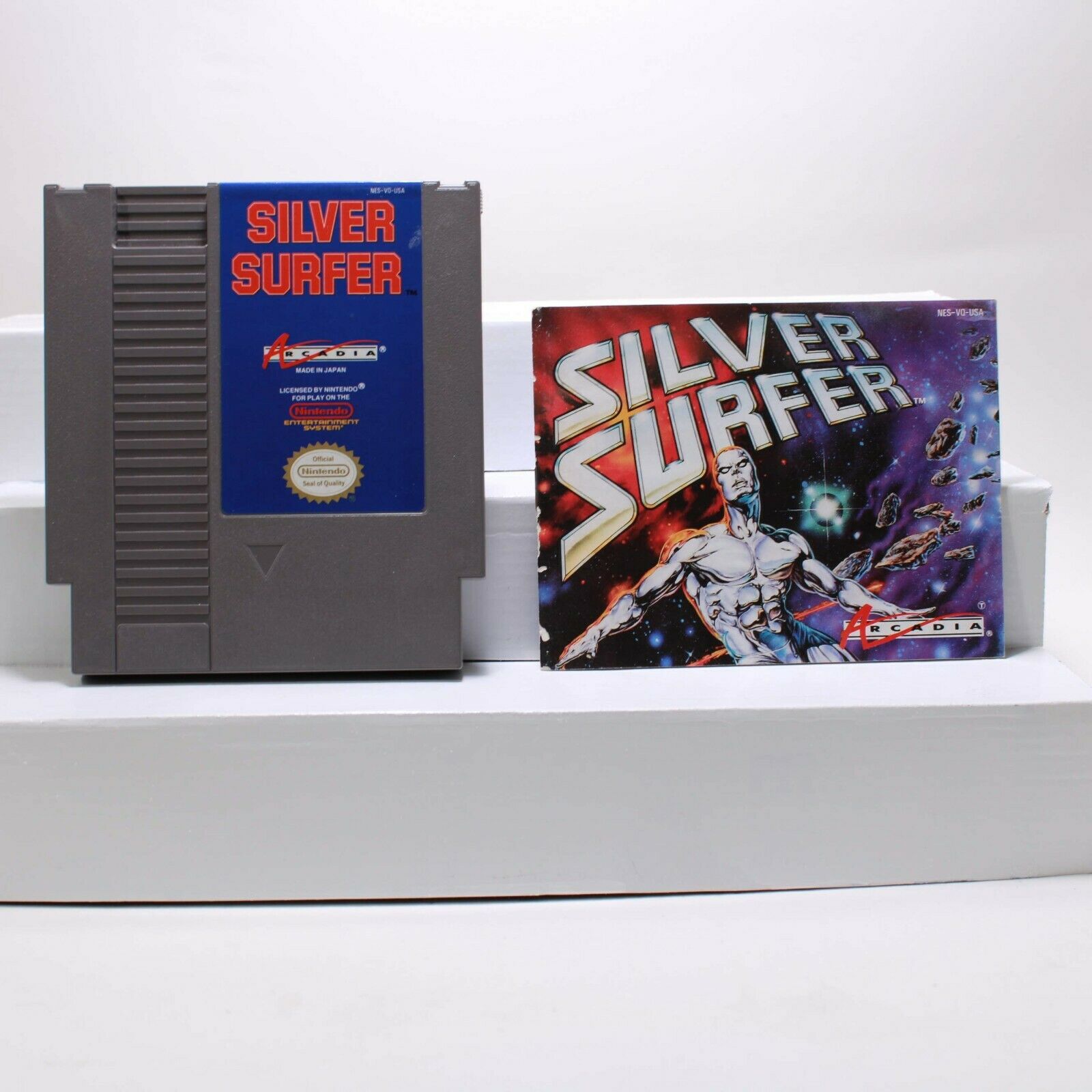 Nintendo NES Game with Manual - Silver Surfer - Cleaned, Tested & Working