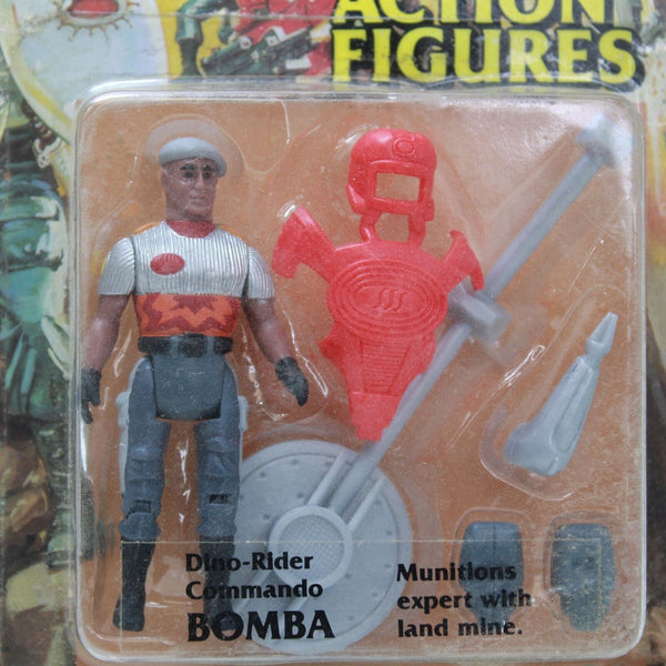 Dino Riders - Commando - Bomba figure sealed on card - TYCO