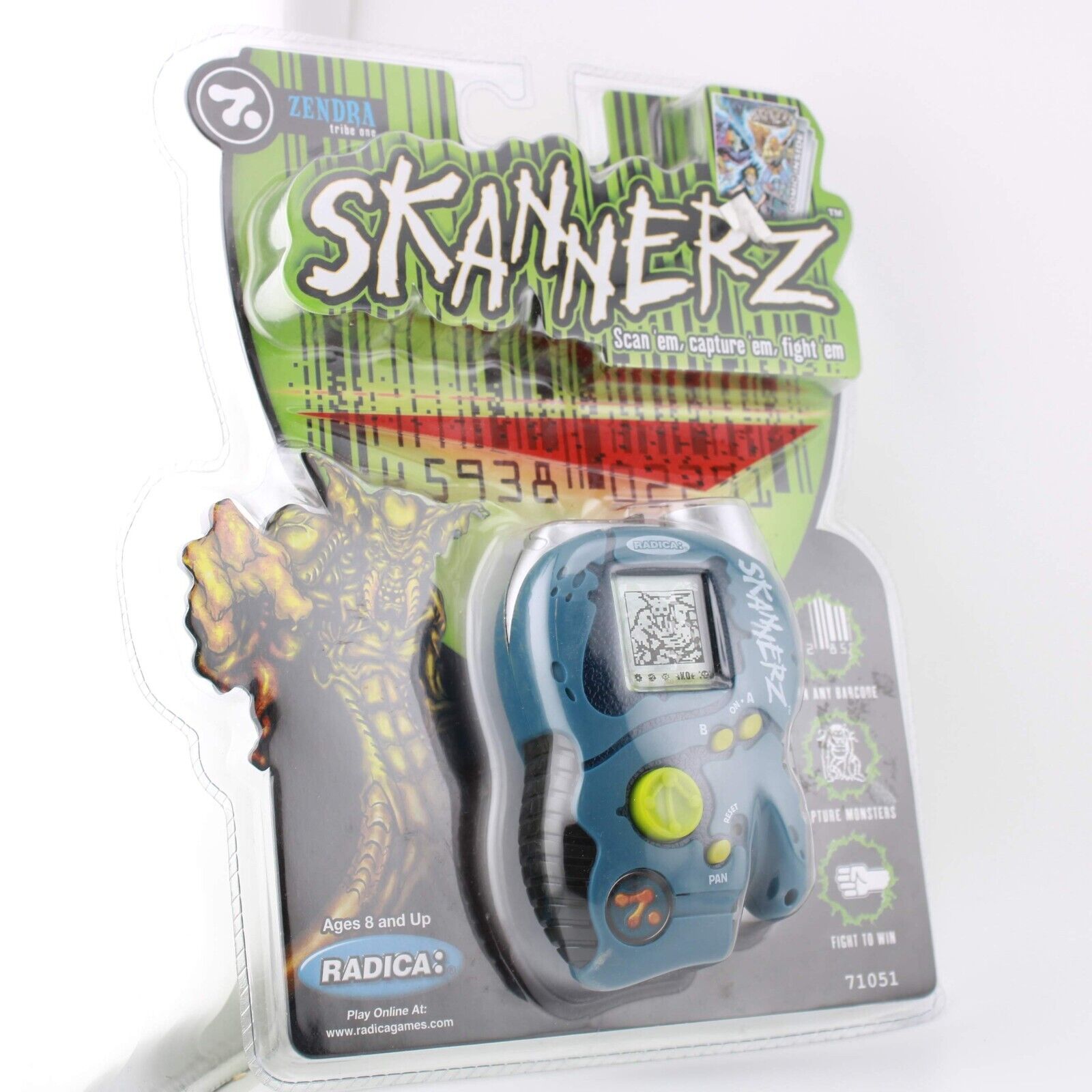 skannerz monsters Vintage Skannerz Blue Zendra Tribe One LCD Game