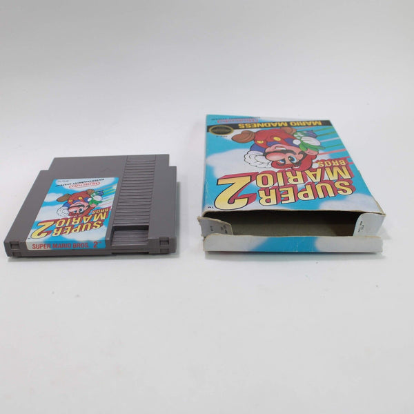 Super Mario Bros. 2 NES Complete In Box Nintendo CIB Black Round Seal Variant